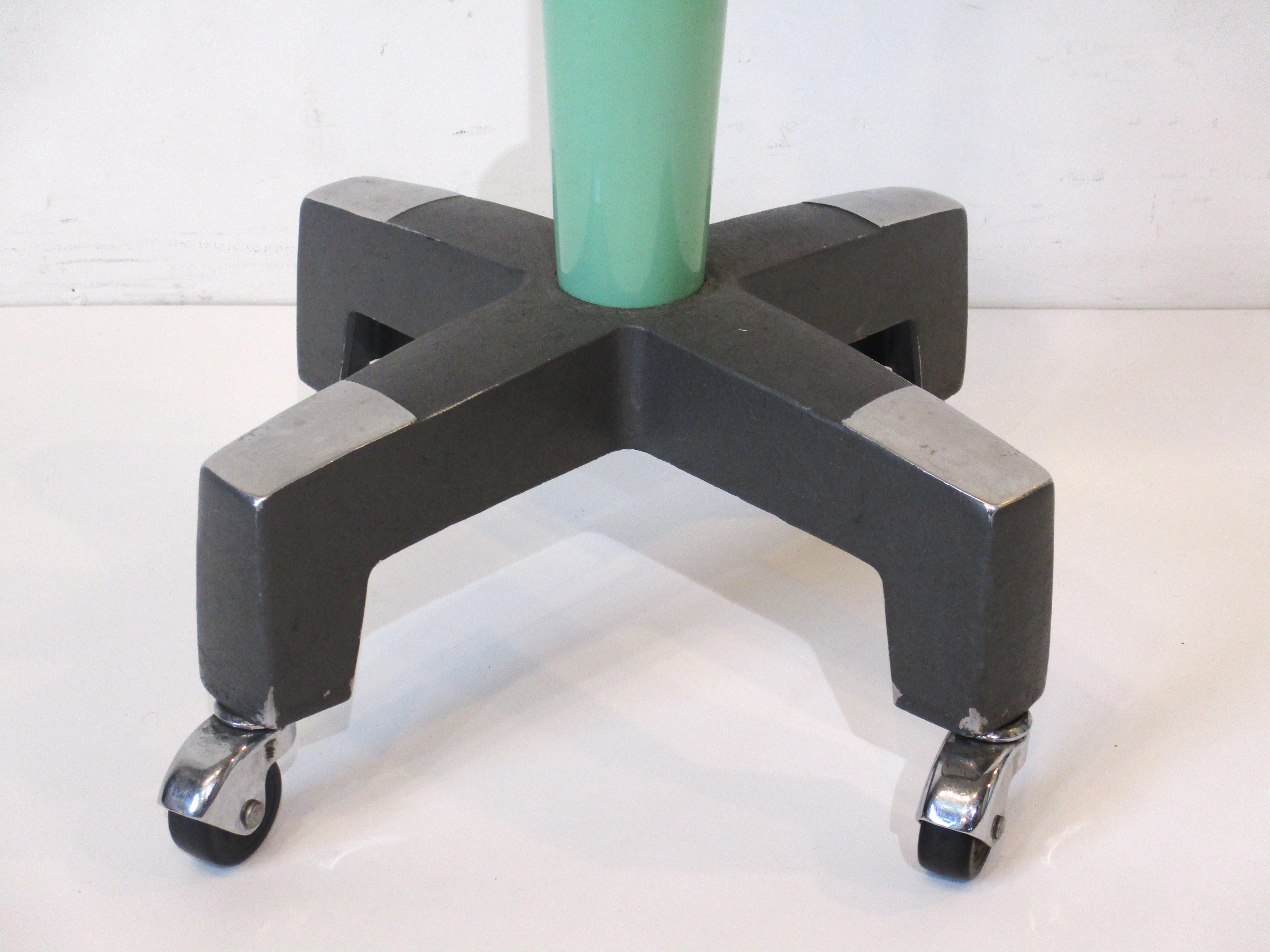 Machine Age Art Deco Adjustable Stool in the Style of Wolfgang Hoffmann, Webber For Sale 2