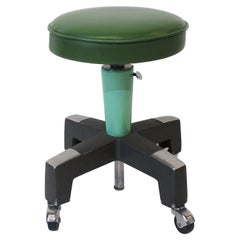 Sgabello regolabile Art Deco dell'età della macchina nello stile di Wolfgang Hoffmann, Webber