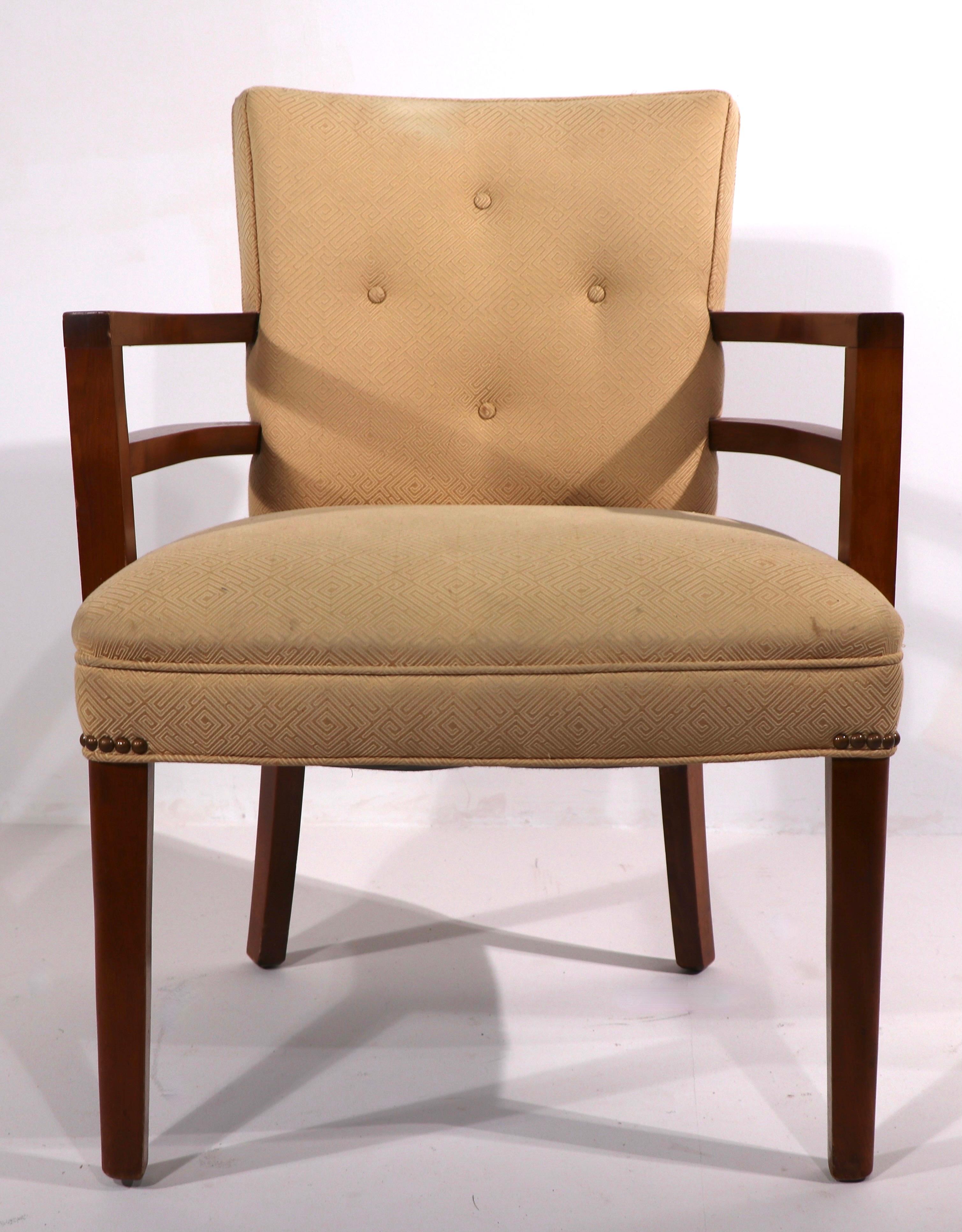 Maschinenzeitalter Art déco-Sessel im Stil von Gilbert Rohde (20. Jahrhundert) im Angebot