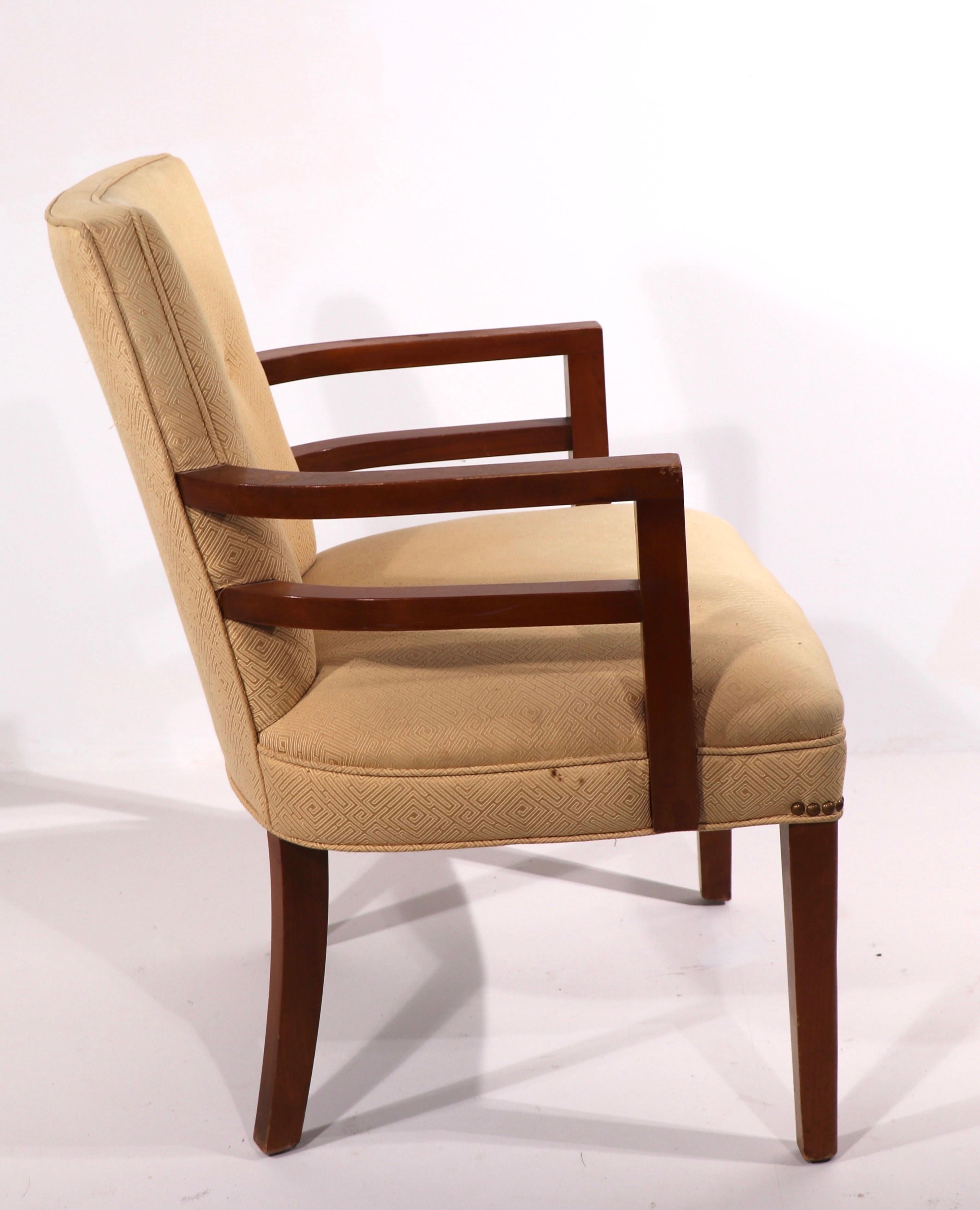 20th Century Machine Age Art Deco Arm Chair in the Style of Gilbert Rohde For Sale