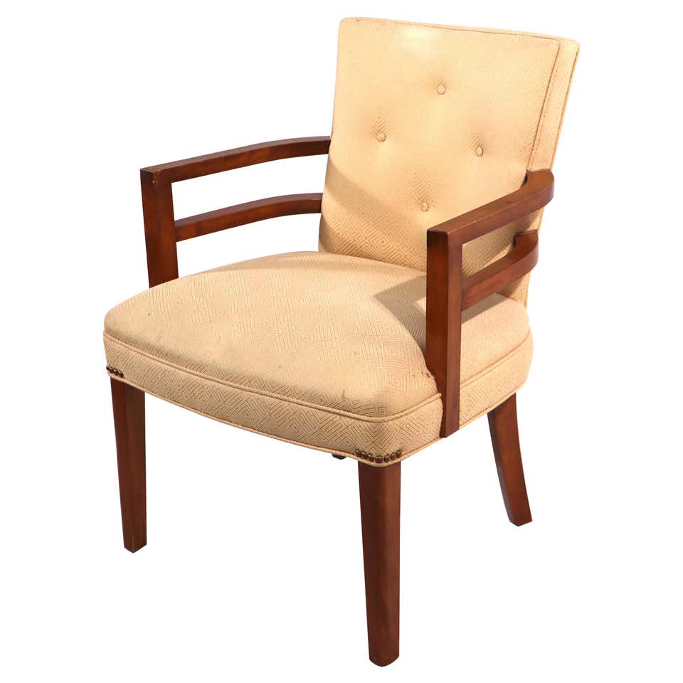 Wood Frame Machine Age Lounge Chair by Gilbert Rohde at 1stDibs
