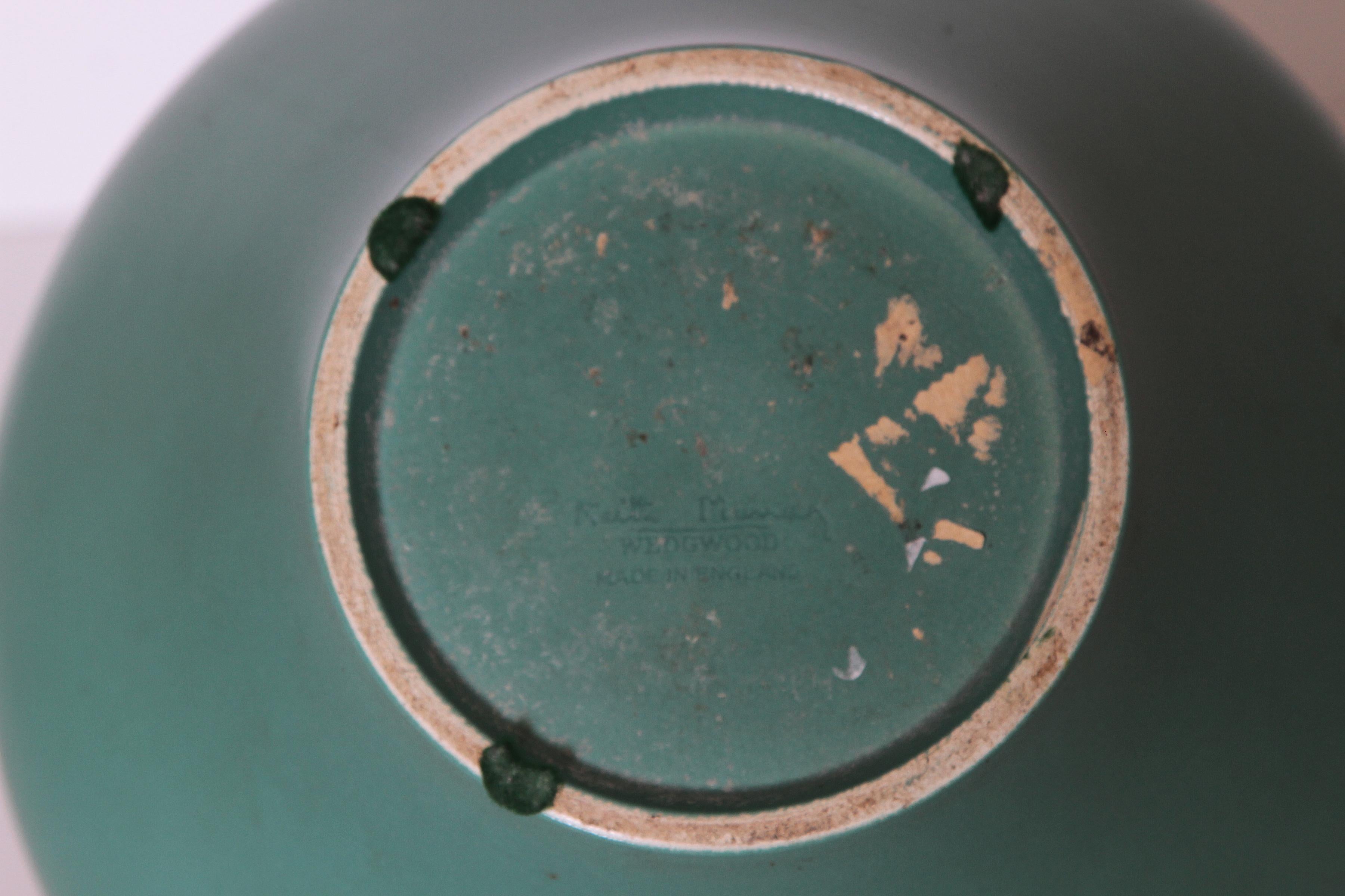Ceramic Machine Age Art Deco Arts & Crafts Keith Murray Large Shouldered Wedgwood Vase For Sale