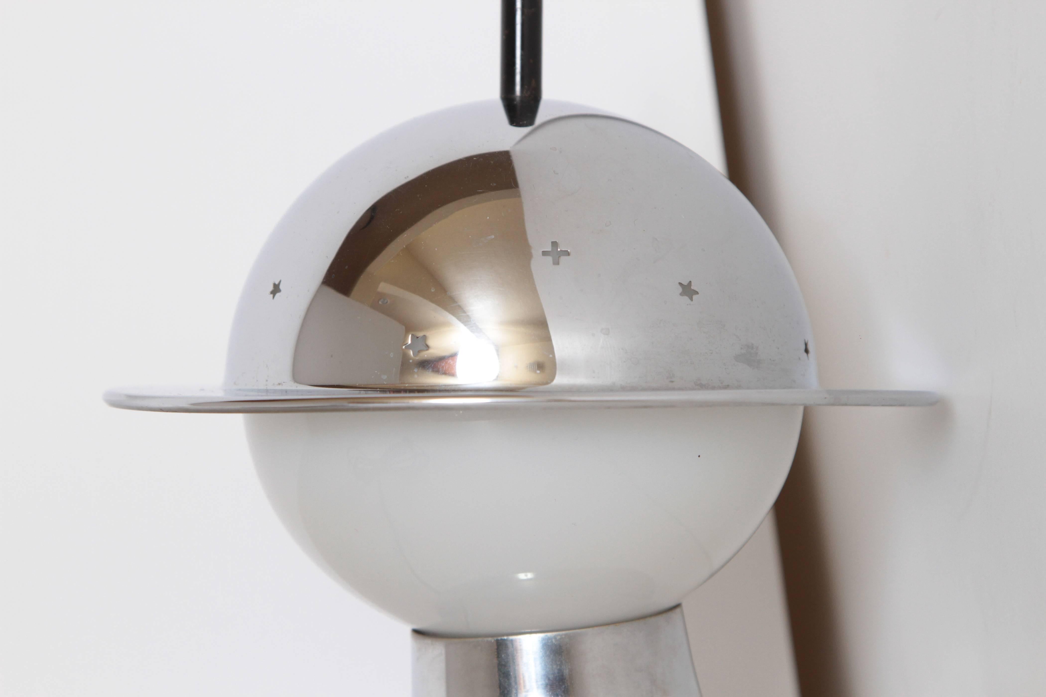 Machine Age Art Deco Chase Constellation Table Lamp by Walter Von Nessen Saturn For Sale 3