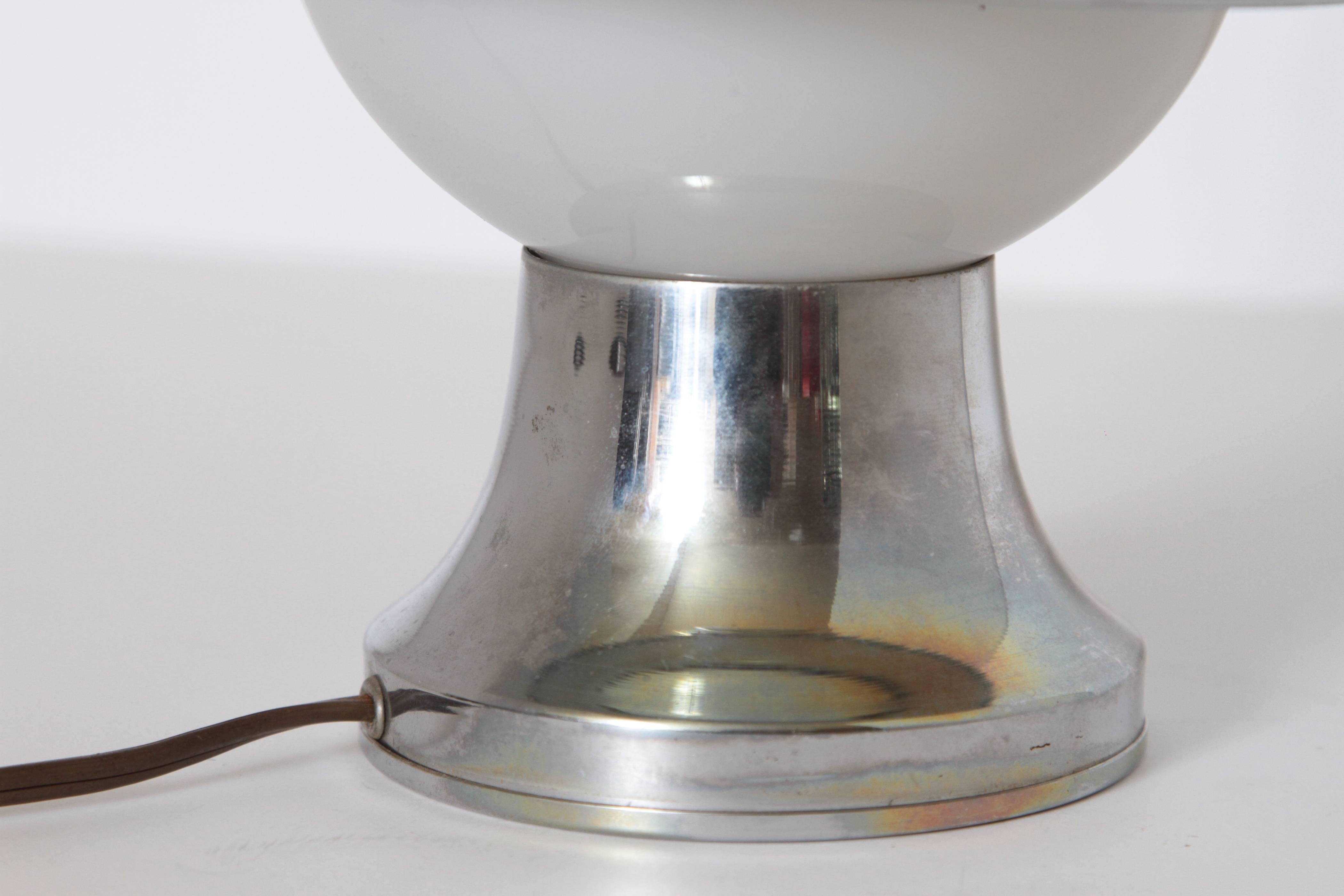 Polished Machine Age Art Deco Chase Constellation Table Lamp by Walter Von Nessen Saturn For Sale