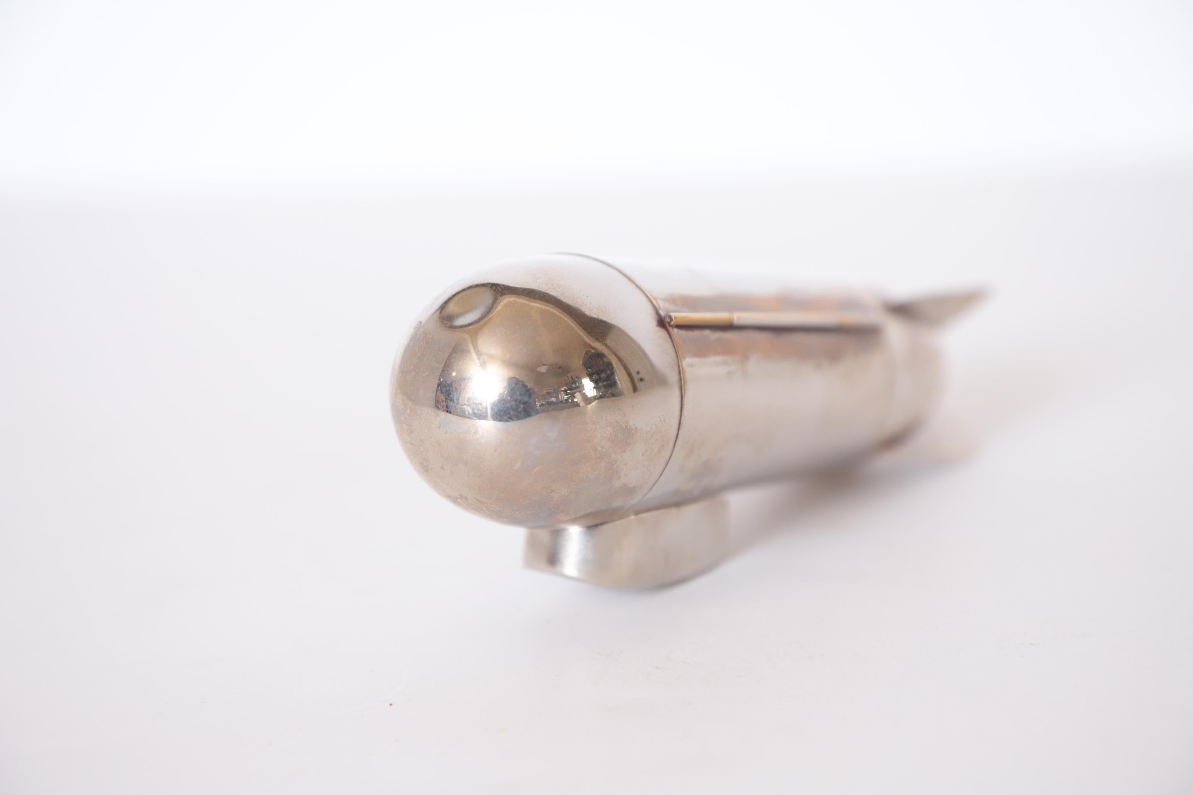 Machine Age Art Deco Chrome Zeppelin Cigarette Holder or Trinket Box 2