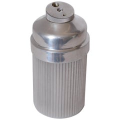 Vintage Machine Age Art Deco Eezee-Pour Cocktail Shaker Ribbed Aluminum, Emson Products