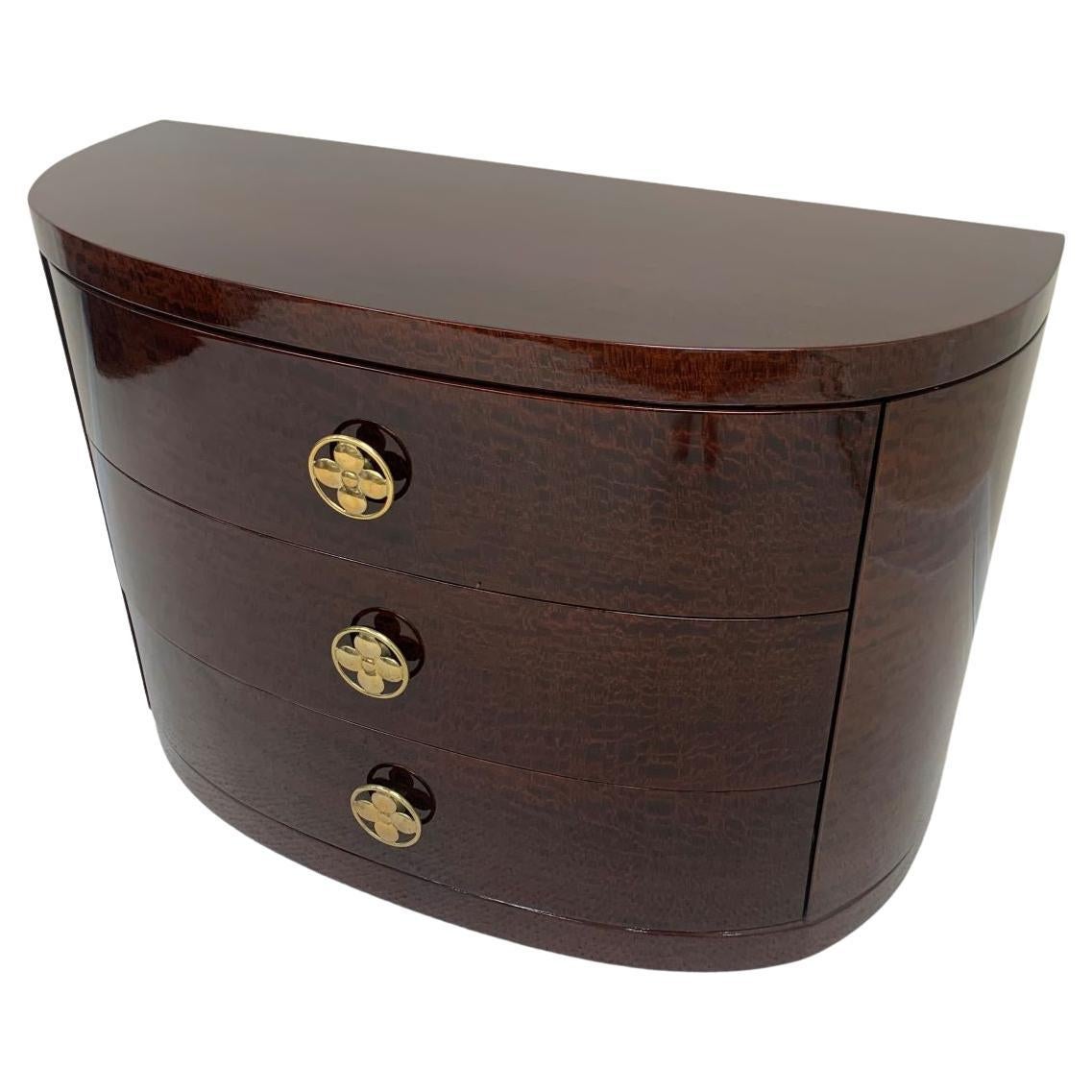 American Machine Age Art Deco Half Circle Chest of Drawers for Modernage, circa 1930s