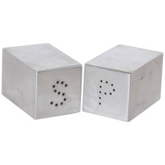 Machine Age Art Deco Iconic Charles Sheeler Salt and Pepper Shaker Design, Pair