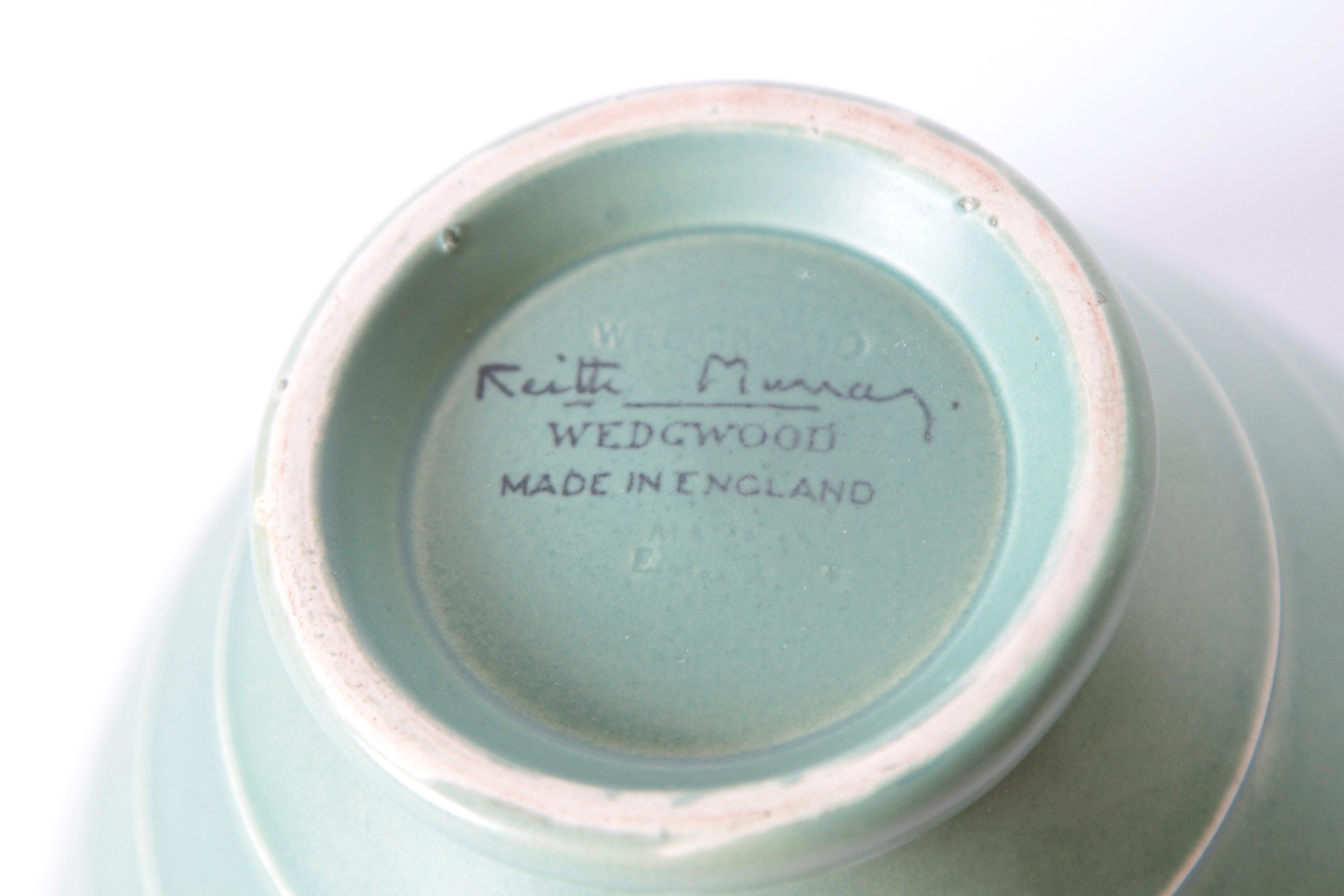 Machine Age Art Deco Keith Murray Wedgwood Vase, Engine-Turned Form For Sale 1