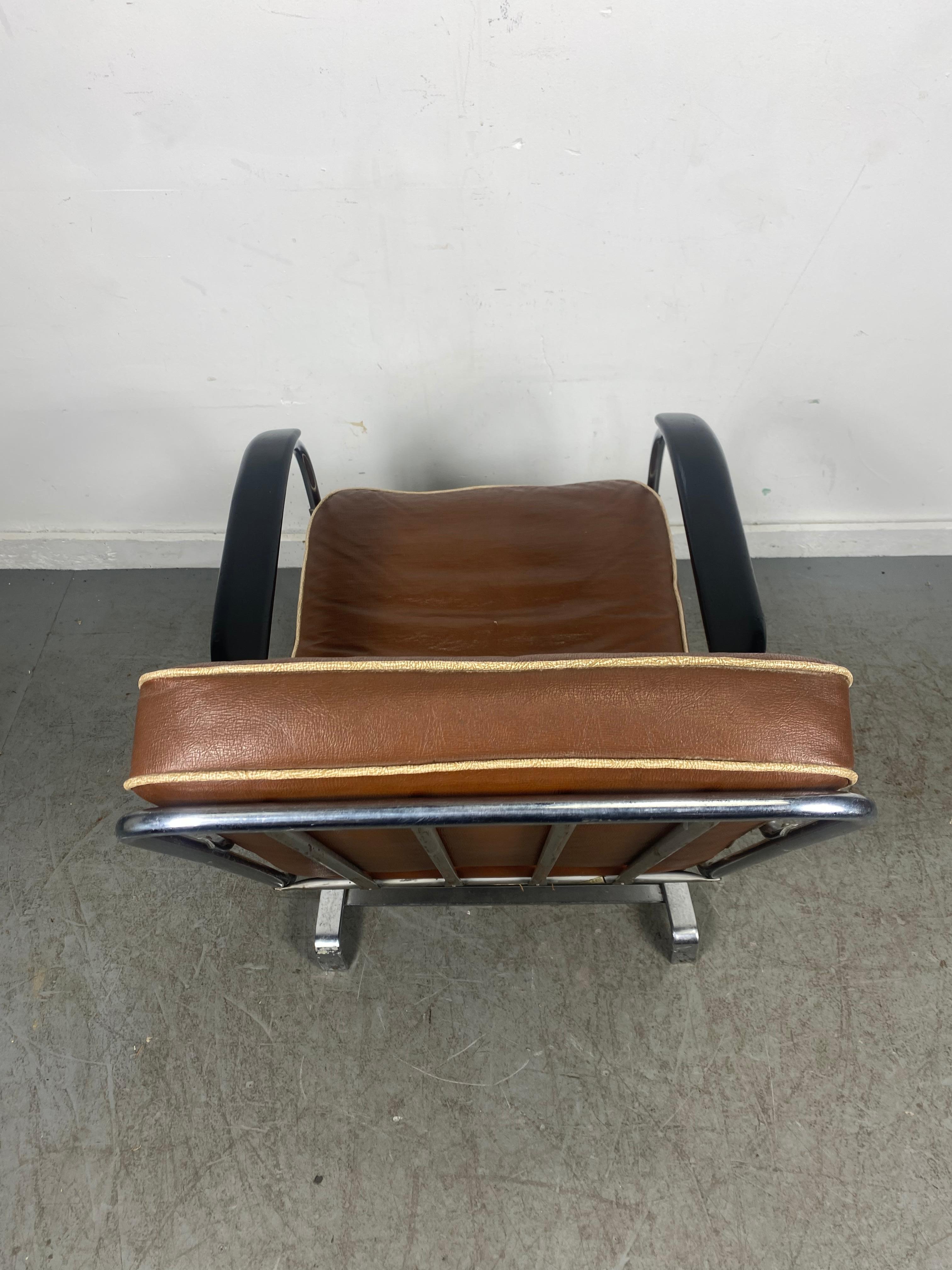 Machine Age / Art Deco KEM Weber Springer Armchair for Lloyd, 1930s In Good Condition In Buffalo, NY