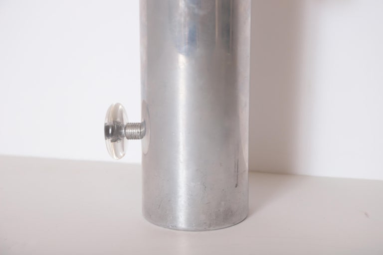 Polished Machine Age Art Deco Mid Century Konga Cocktail Shaker by Kromex  Lucite Handles For Sale