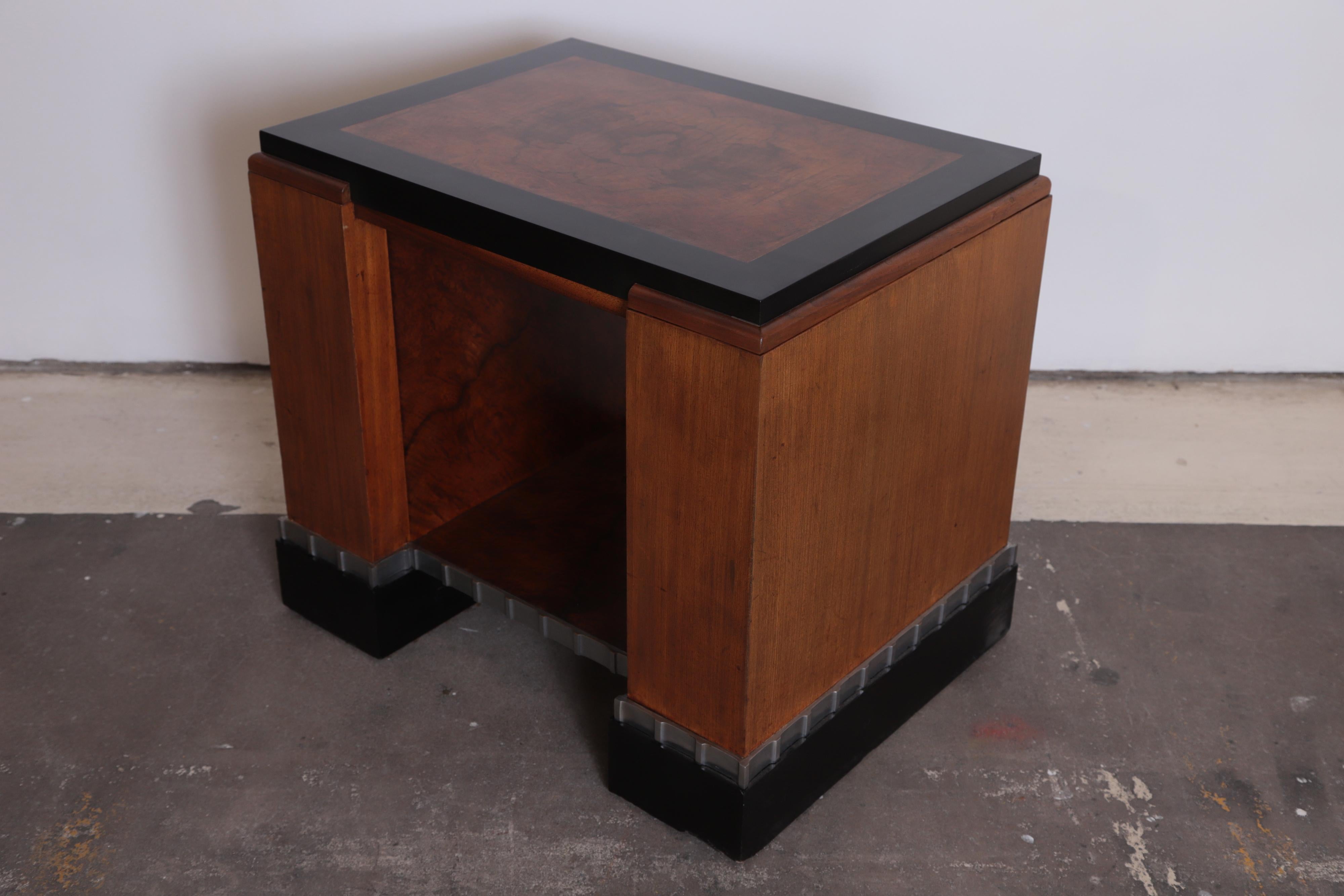 American Machine Age Art Deco Paul Frankl Skyscraper Library Occasional Table  Reduced