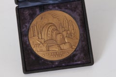 Machine Age Art Deco Rene Chambellan Medallion, Rare Oversized Westinghouse