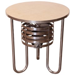 Machine Age Art Deco Royalchrome Fan Table Royal Metal and Kisco Company