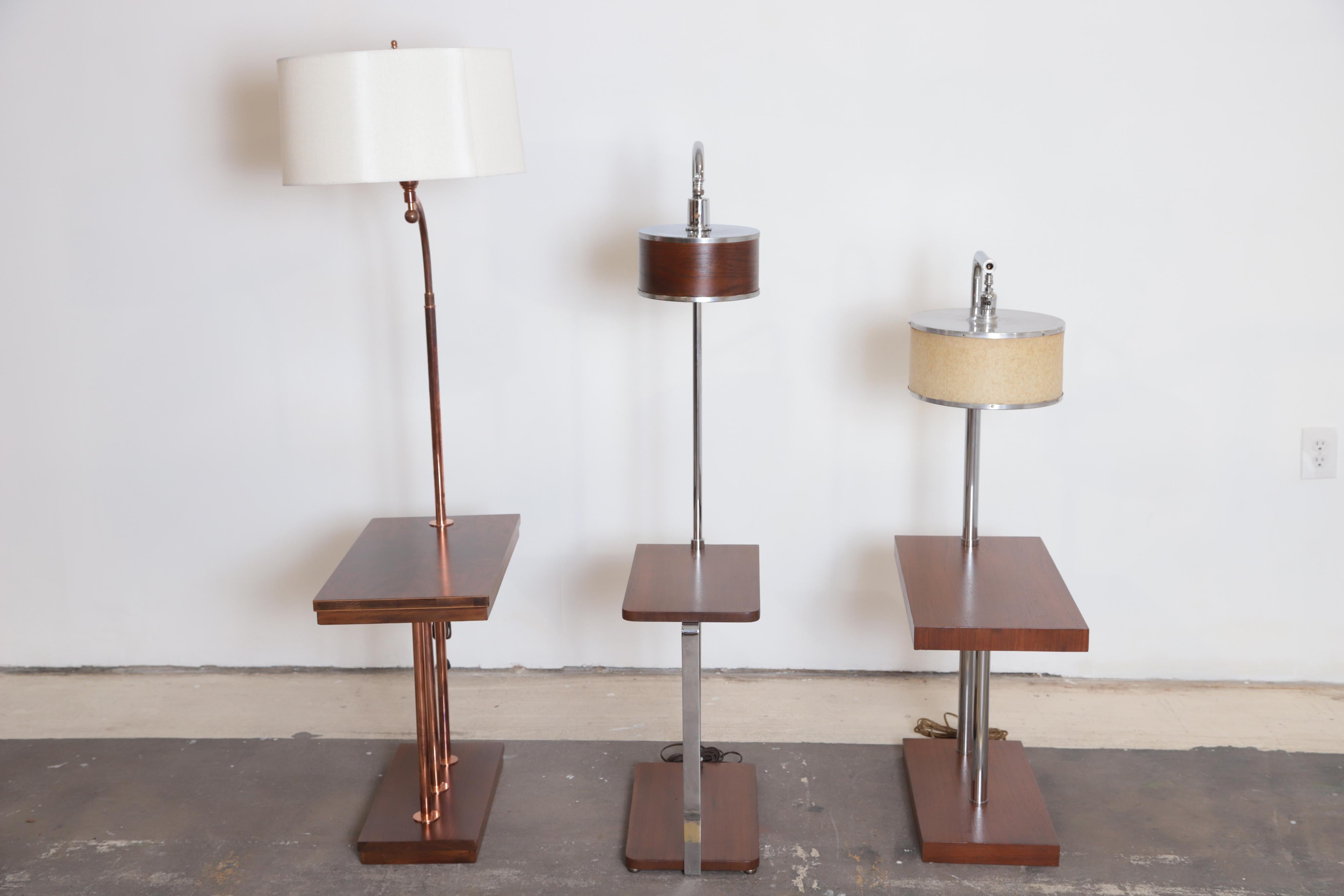 Machine Age Art Deco Side/Lamp Tables, Manner of Walter Von Nessen  Middle SOLD In Good Condition For Sale In Dallas, TX