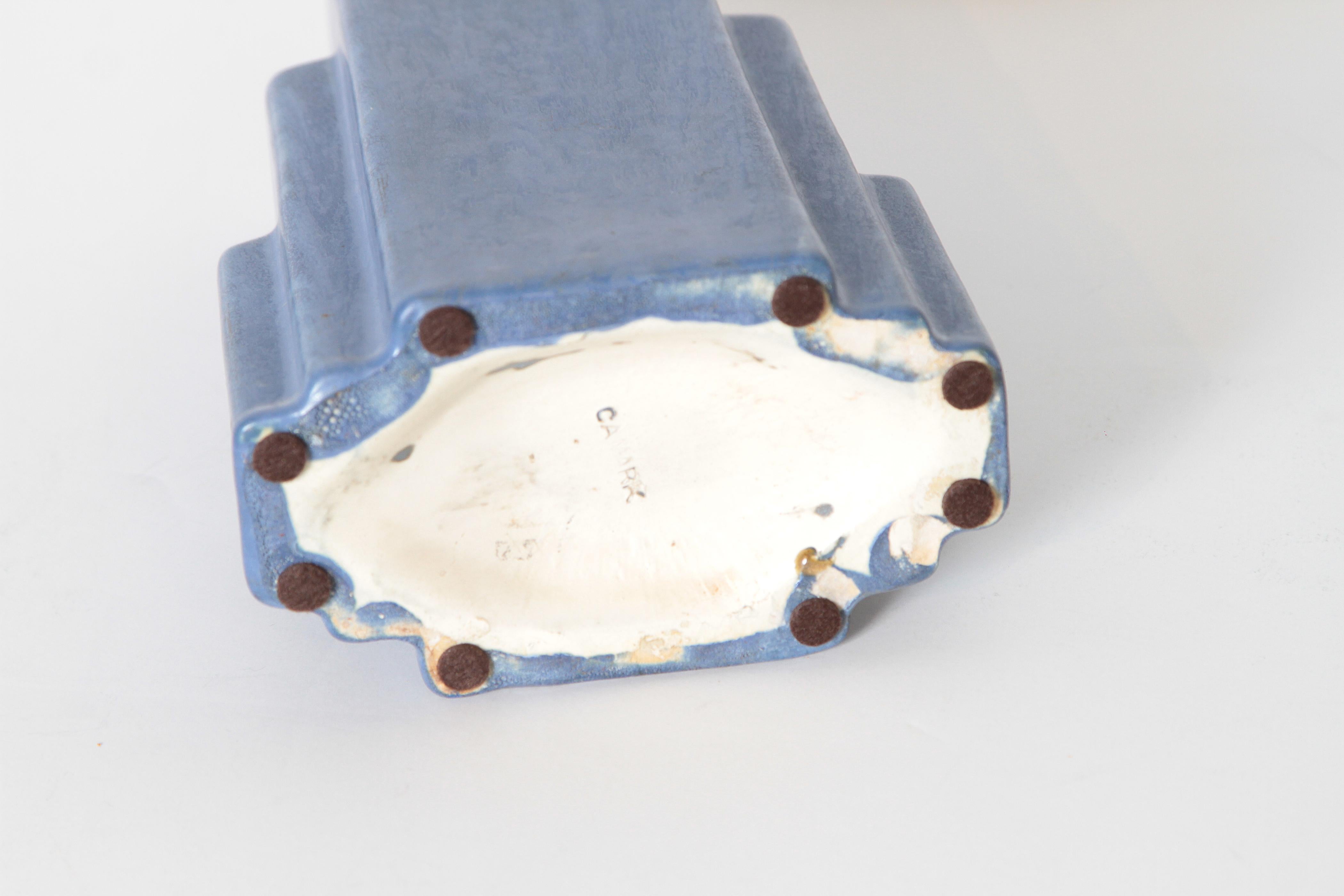Machine Age Art Deco Skyscraper Ceramic Vase by Camark, Pottery 3