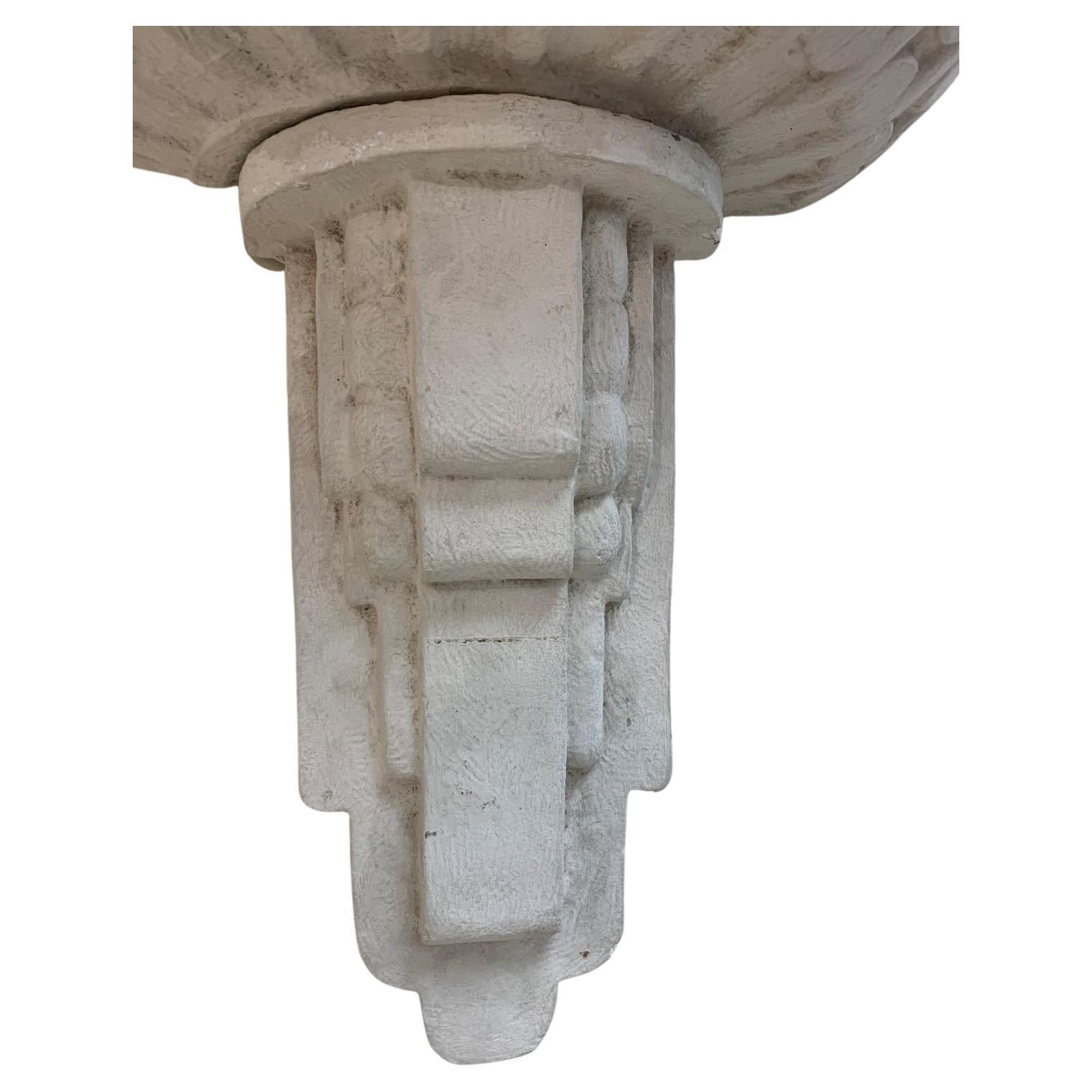 Machine Age Art Deco Skyscraper Plaster Sconces, circa 1930s 2