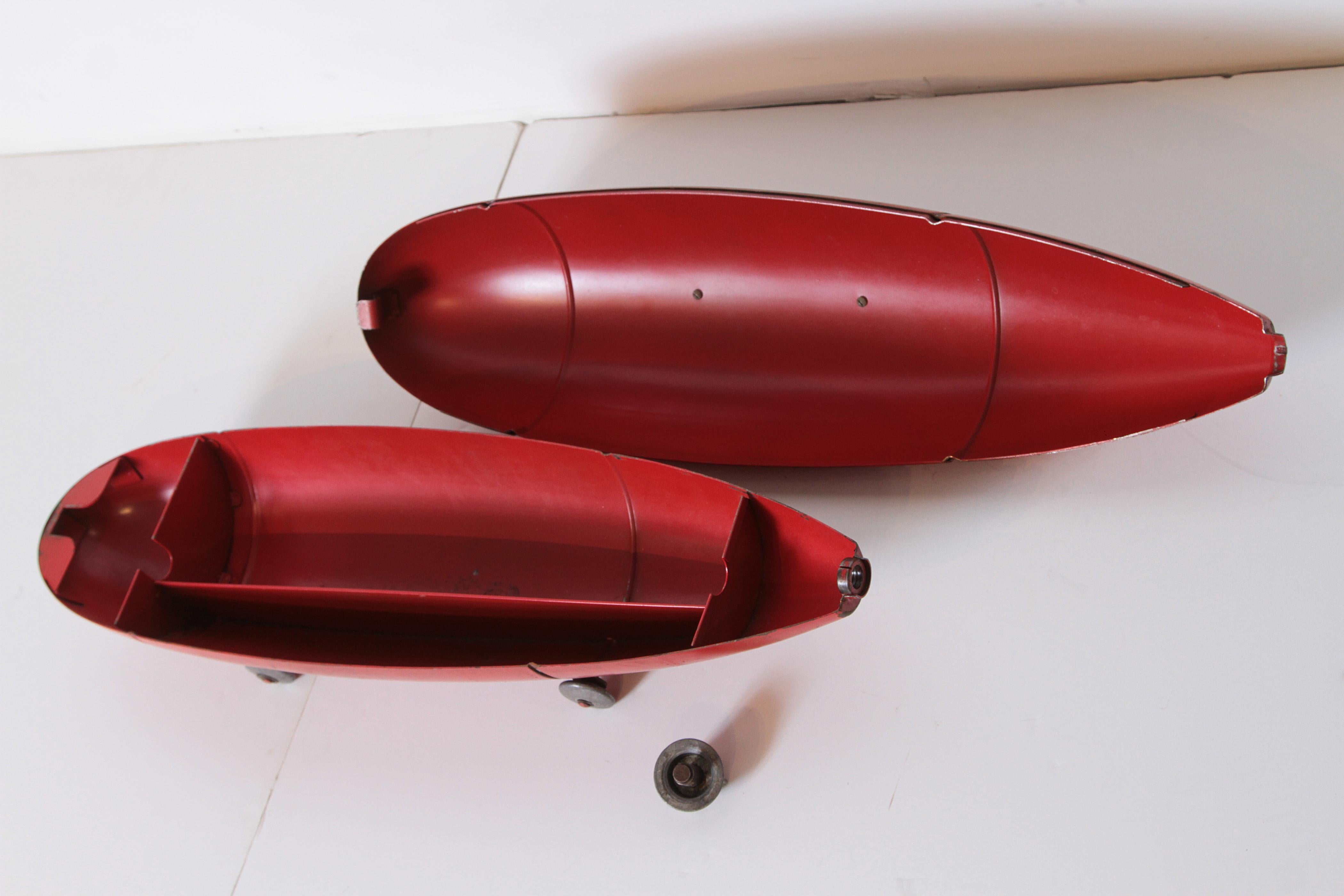 Machine Age Art Deco Streamline Blackhawk Tool Box, Zeppelin, Torpedo, Bomb 3