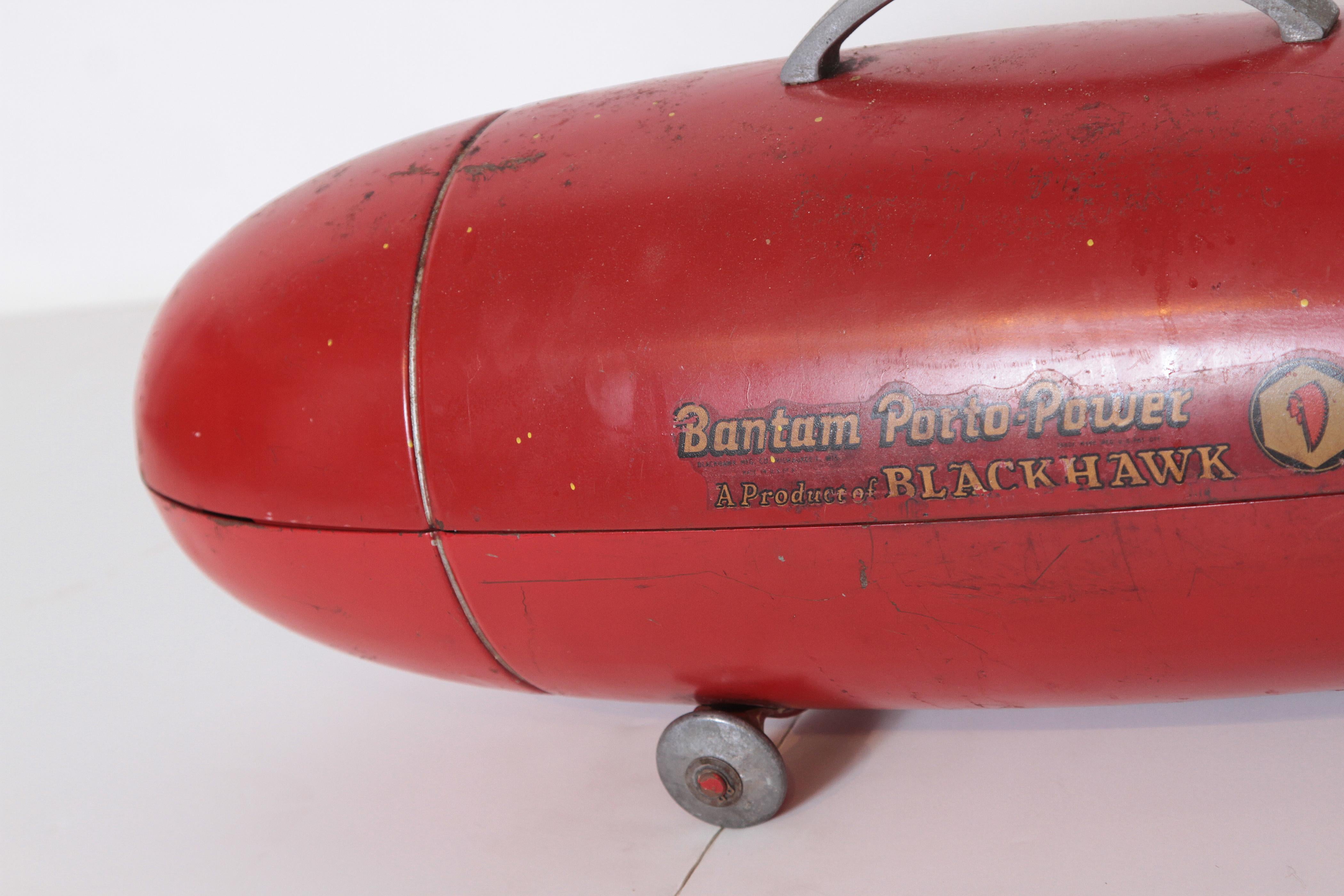 Machine Age Art Deco Streamline Blackhawk Werkzeugkasten:: Zeppelin:: Torpedo:: Bombe (Stahl)