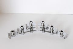 Machine Age Art Deco Streamline Candelabra, Matched Pair, Extreme Build Quality