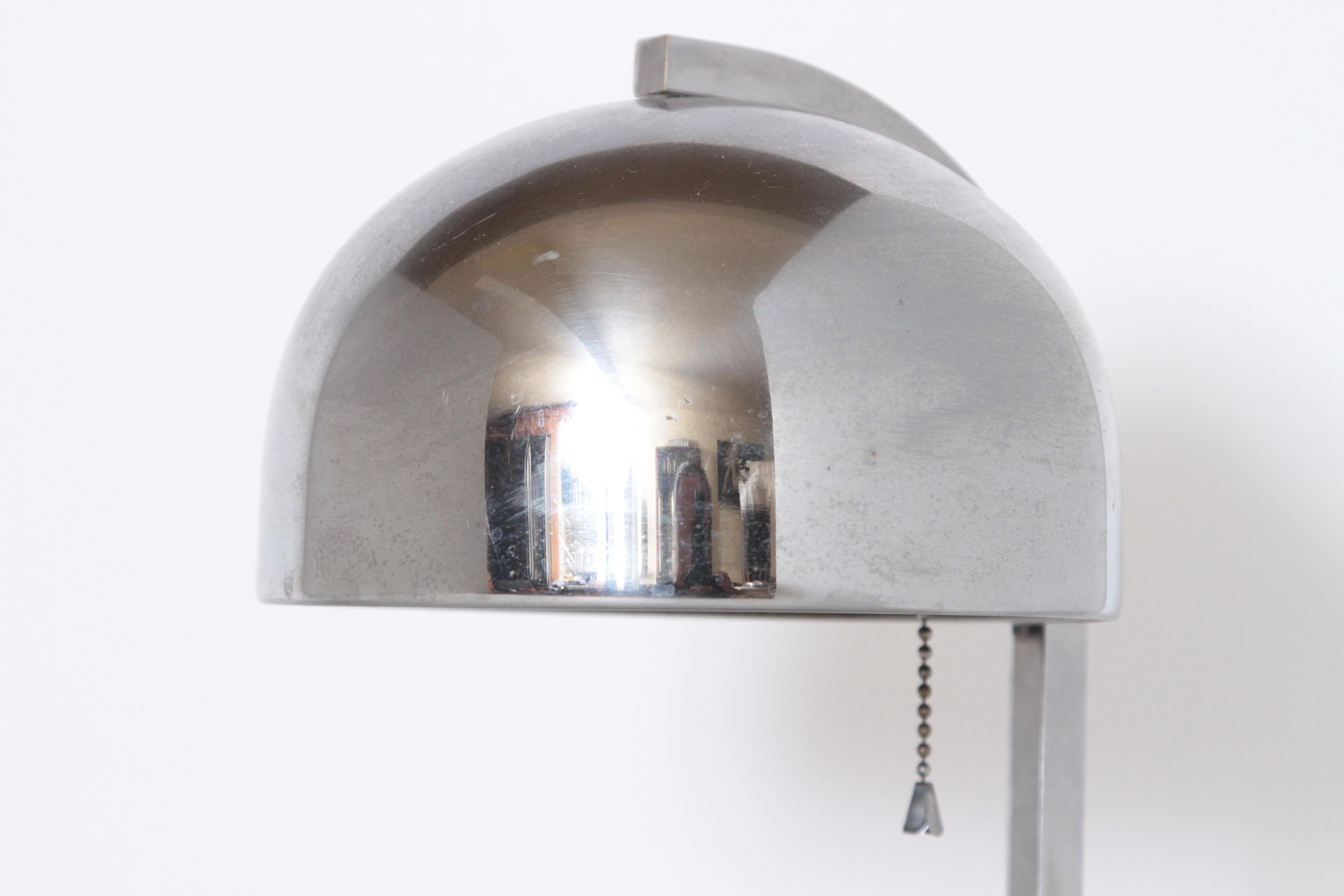 American Machine Age Art Deco Streamline Chrome Table Lamp in Donald Deskey Manner