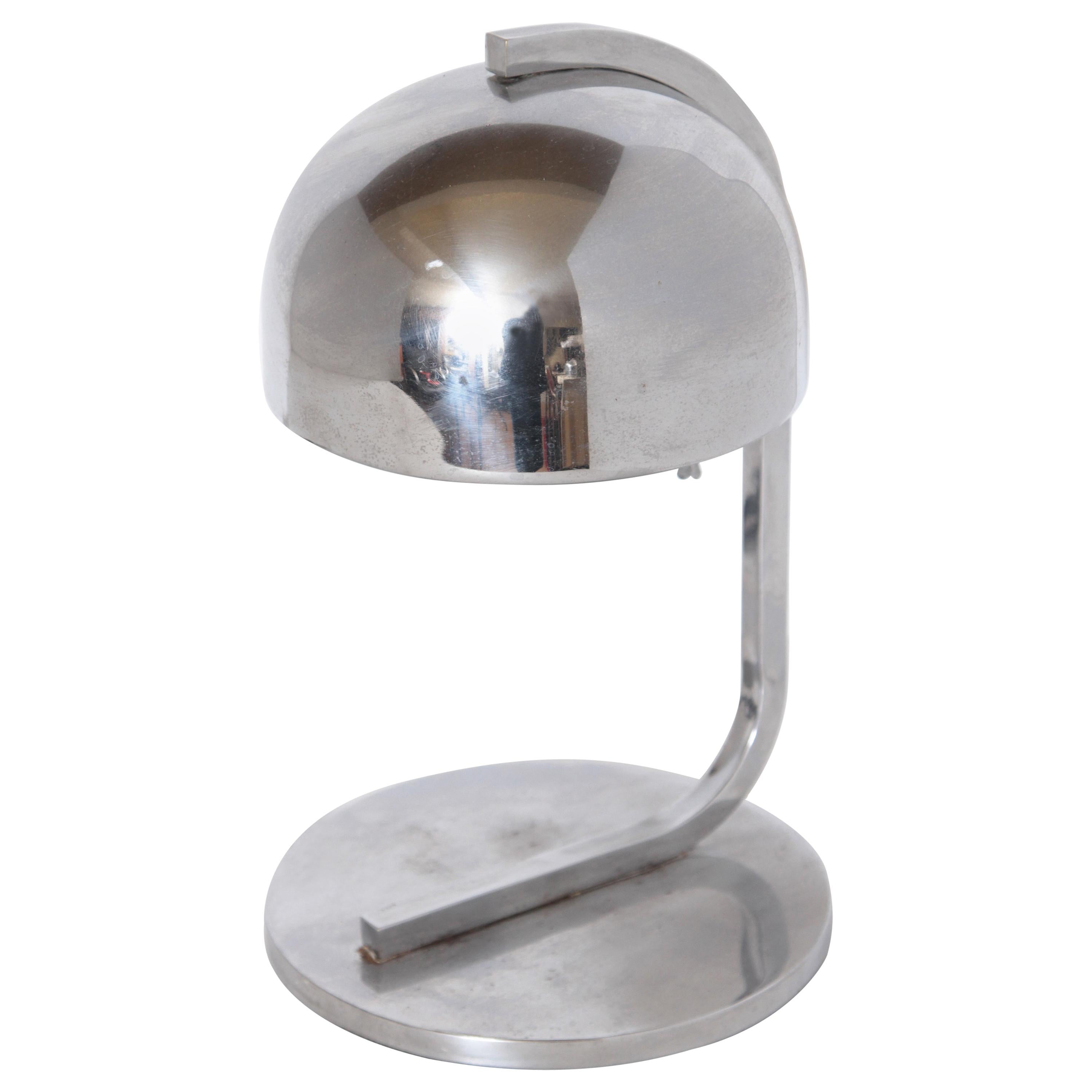 Machine Age Art Deco Streamline Chrome Table Lamp in Donald Deskey Manner