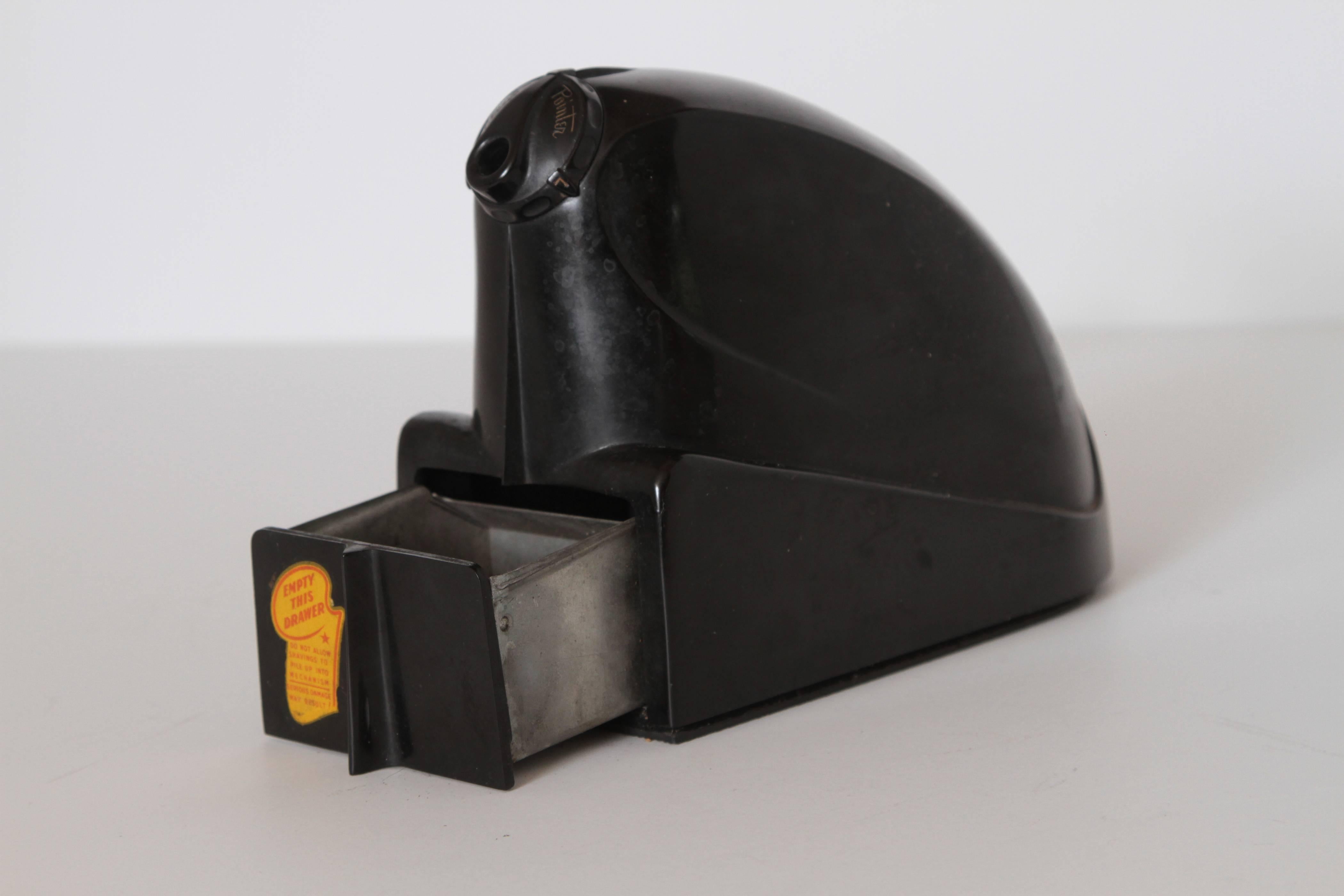 Mid-20th Century Machine Age Art Deco Streamline Electro Pointer Bakelite Pencil Sharpener