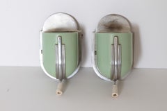 Machine Age Art Deco Streamline Wall Fixtures Bathroom Sconces