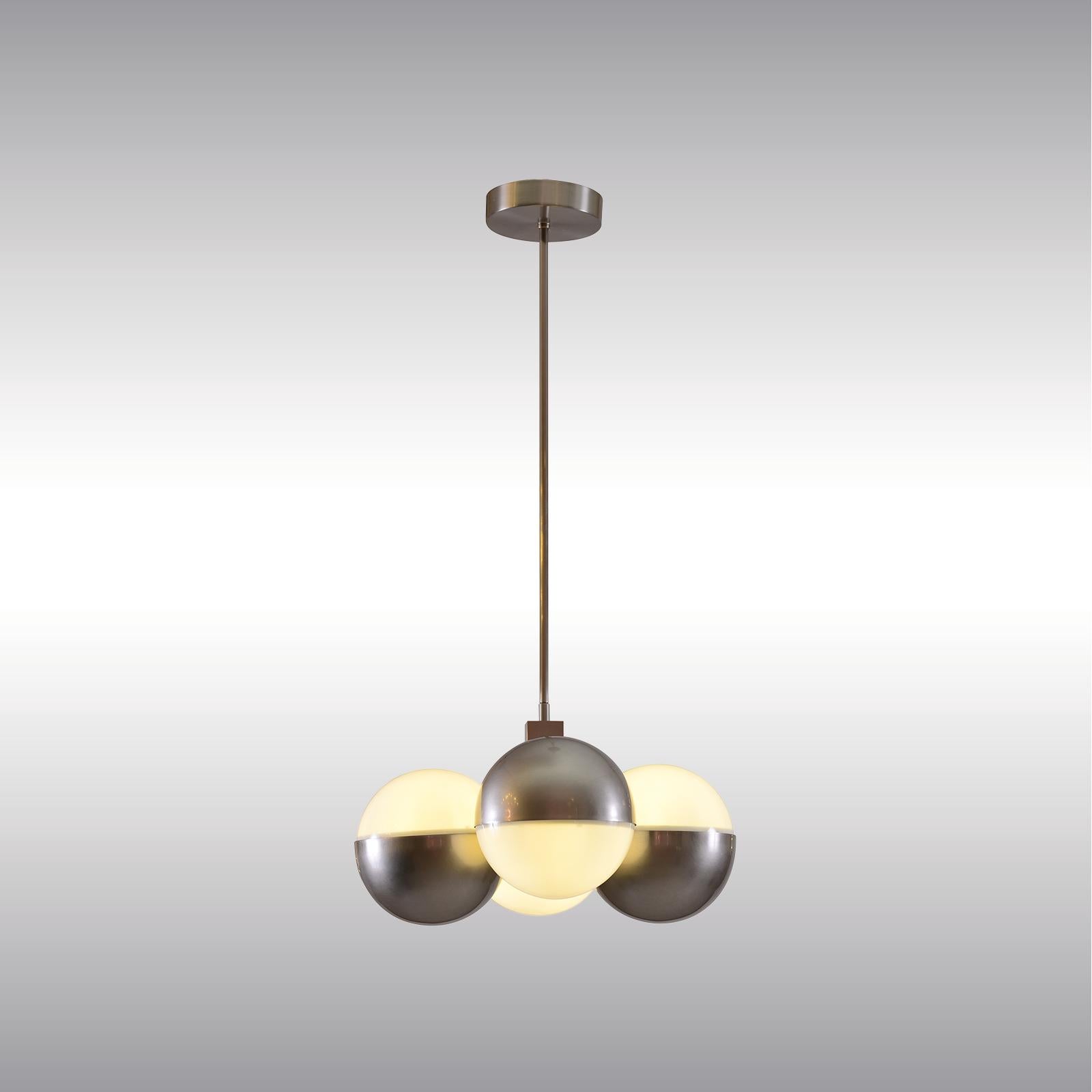 Hand-Crafted Machine Age, Art Deco Style Ceiling Lamp, Re-Edition For Sale