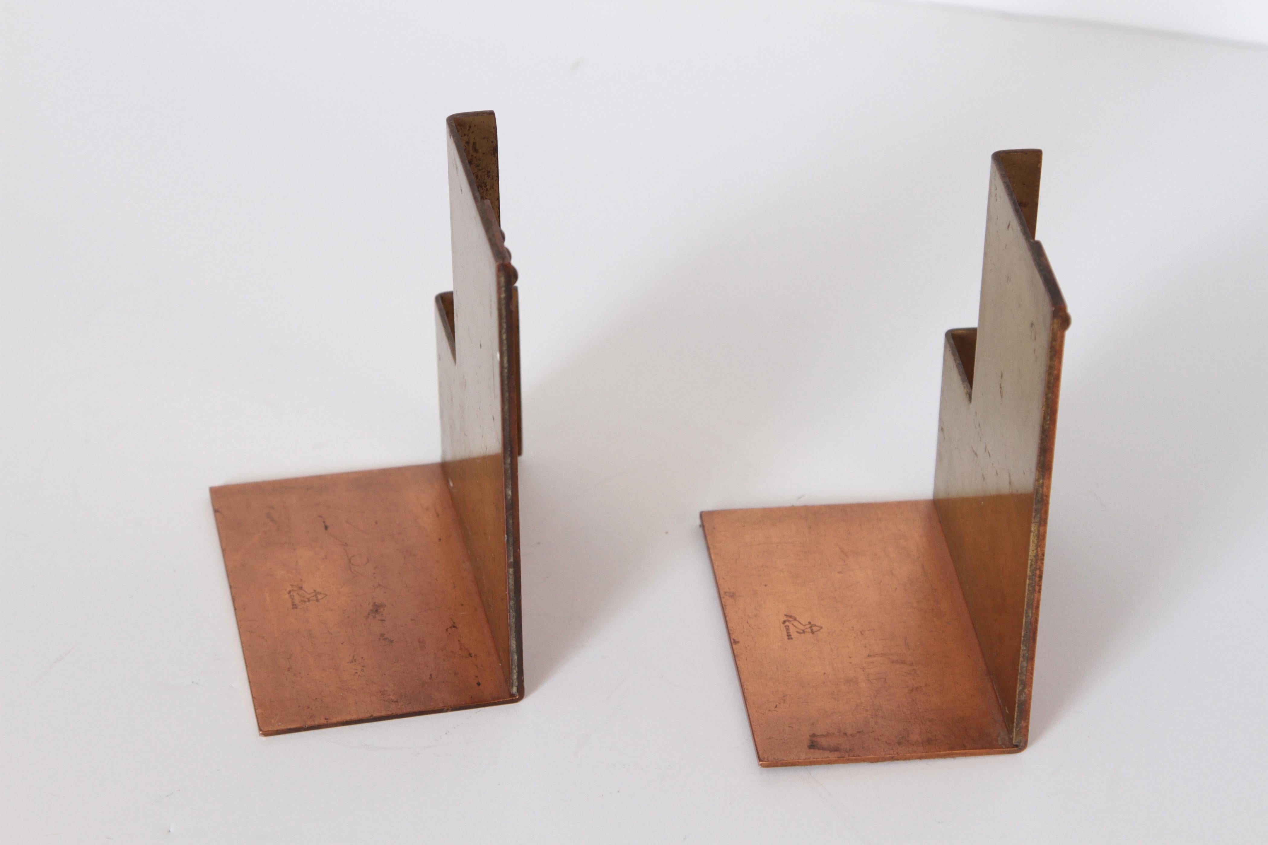 Machine Age Art Deco Walter Von Nessen for Chase Moderne Bookends 2