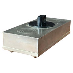 Machine Age Art Deco Wood Lined "Rollaround" Lidded Box by Chase & Co.