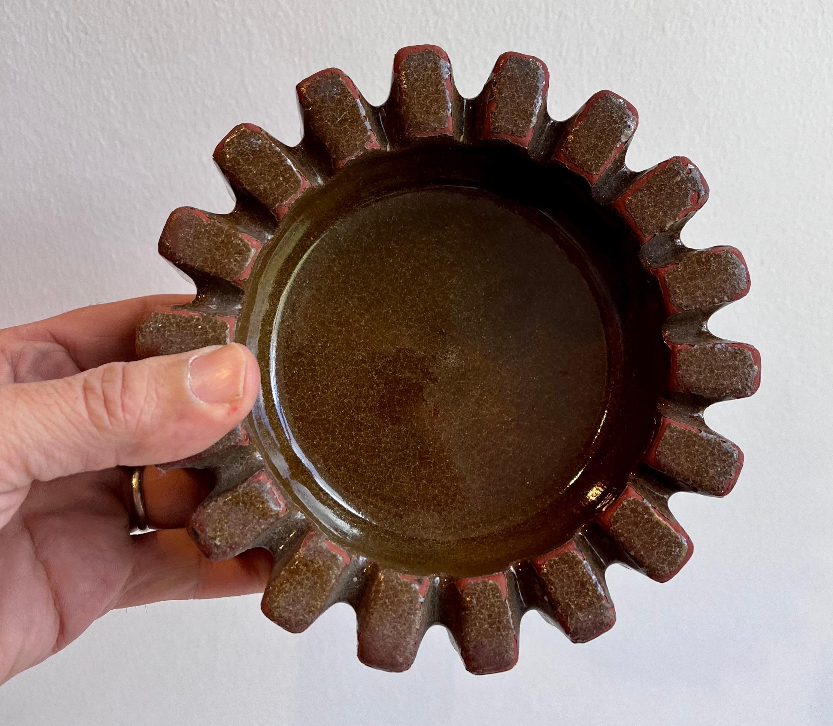 American Machine Age Ashtray or Catchall in the form of a Gear For Sale