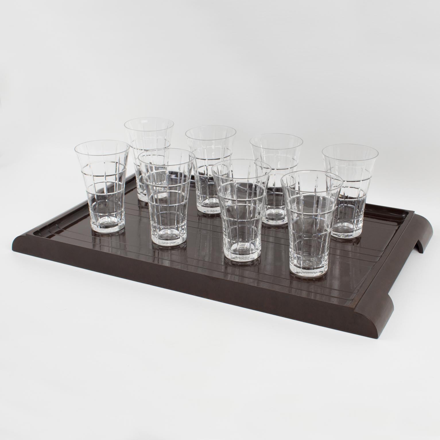 Machine Age Barware Bakelite Butler Serving Tray For Sale 4