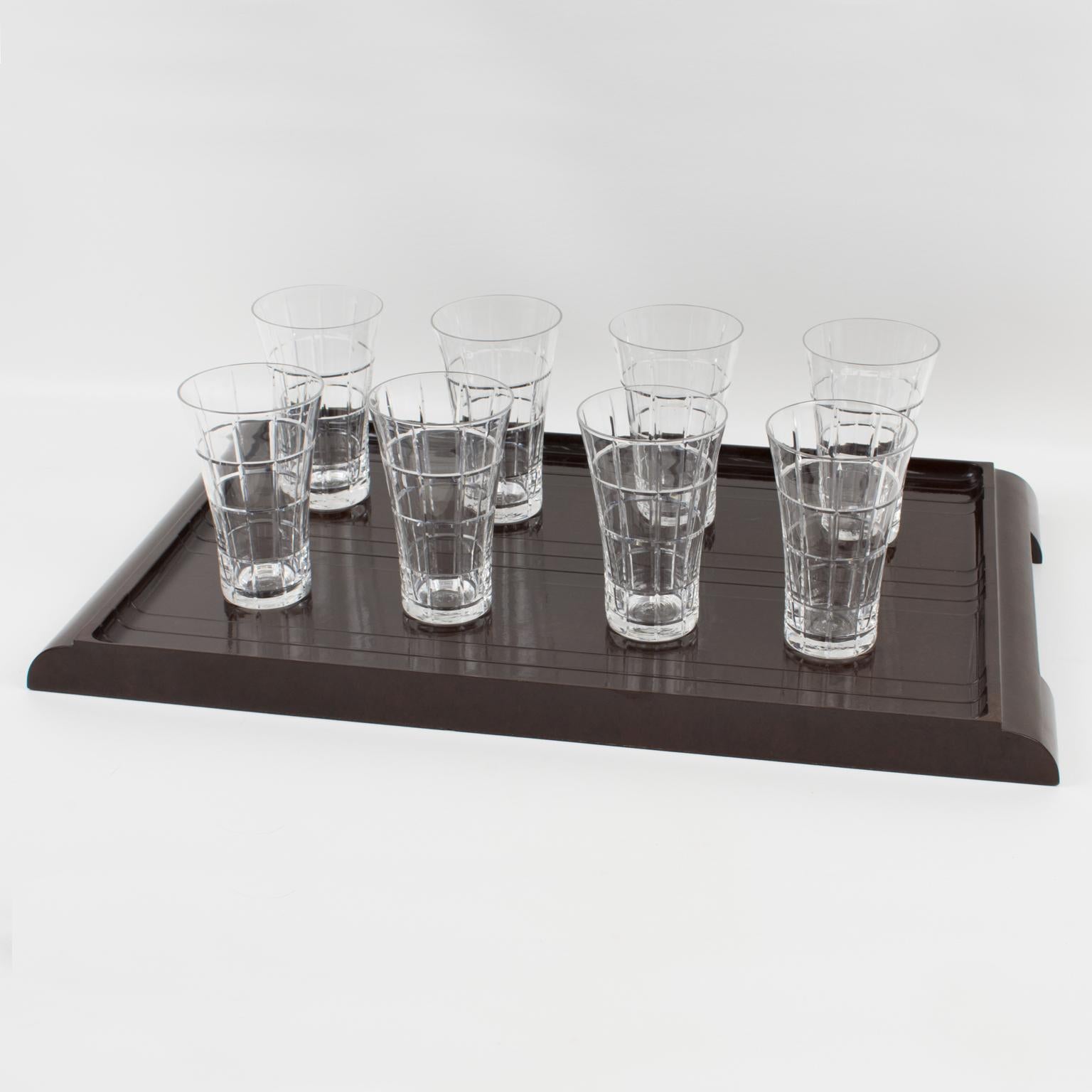 Art Deco Machine Age Barware Bakelite Butler Serving Tray For Sale