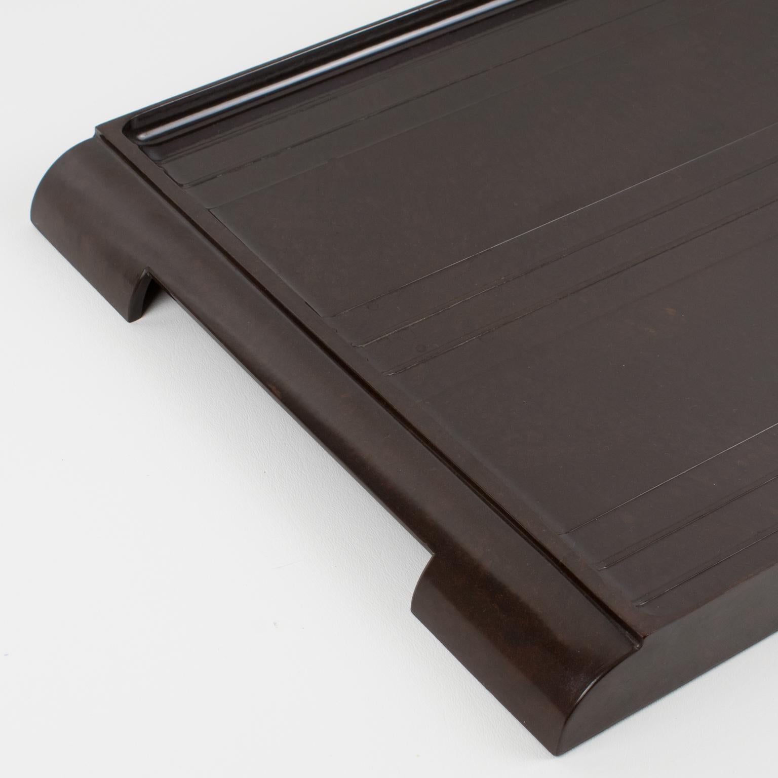 English Machine Age Barware Bakelite Butler Serving Tray For Sale