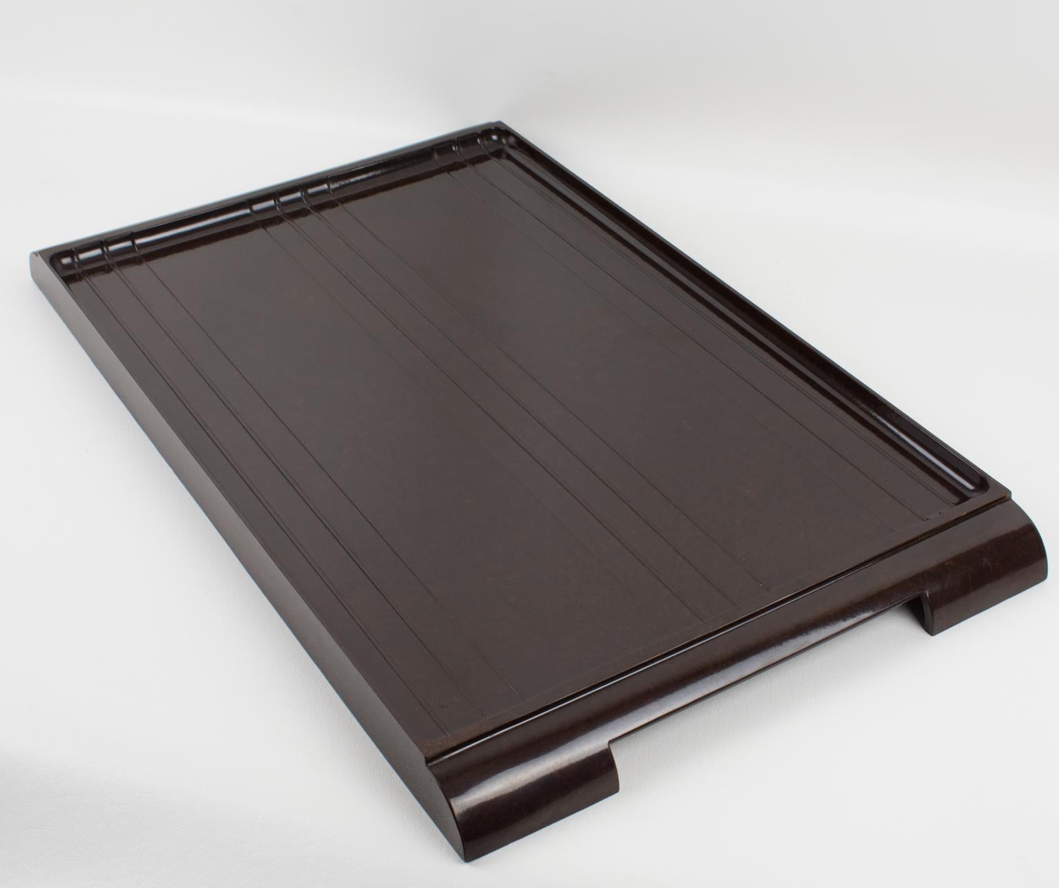 Machine Age Barware Bakelite Butler Serving Tray For Sale 1