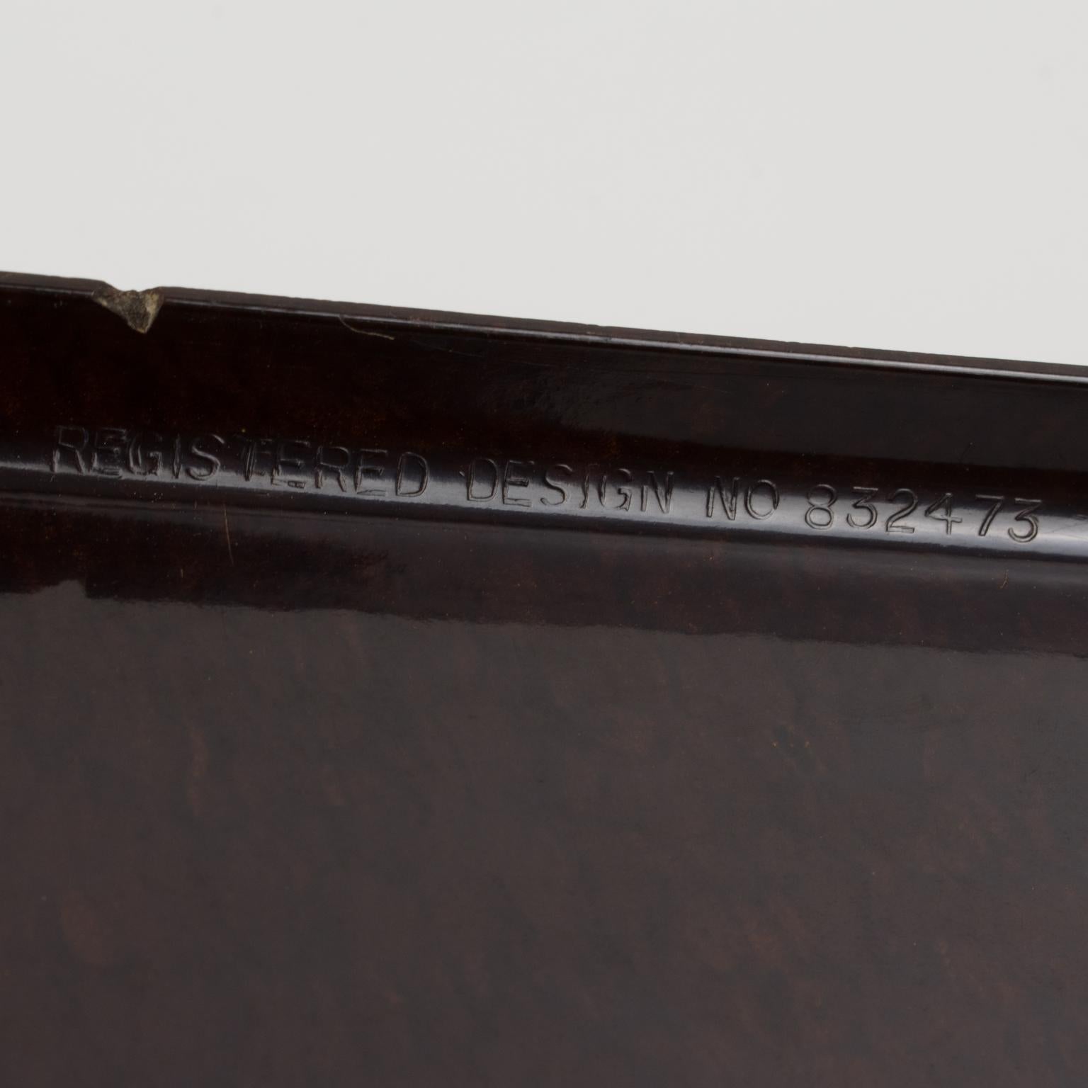 Machine Age Barware Bakelite Butler Serving Tray For Sale 2