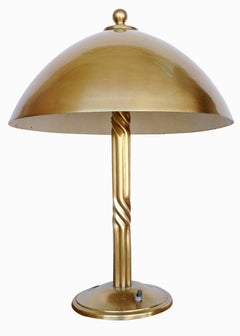 Machine Age Brass Desk Lamp with Dome Shade