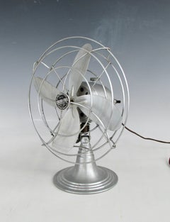 Machine age Chrome Ever spun aluminum adjustable desk top electric fan