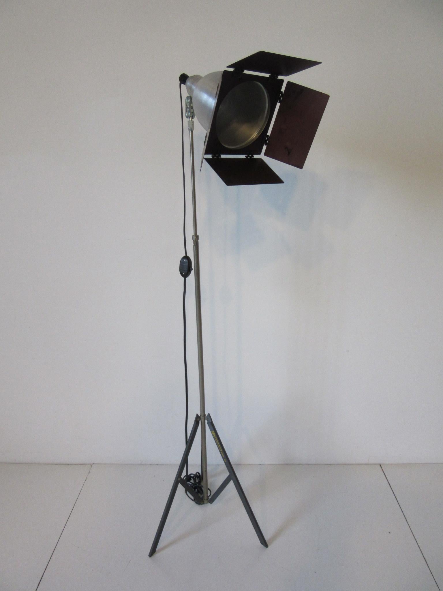 Industrial Machine Age Deco Floor Lamp by Smith Victor For Sale 2