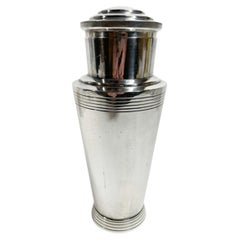 Used Machine Age Design Silver Plate Cocktail Shaker / Keith Murray for Mappin & Webb