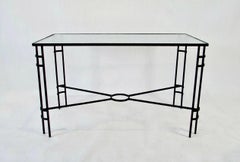 Machine Age Era Wrought Iron Garden Dining Table