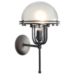 Machine Age Frosted Dome Sconce