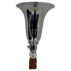 Machine Age Hollywood Regency Art Deco Torchiere Floor Lamp, circa 1930s