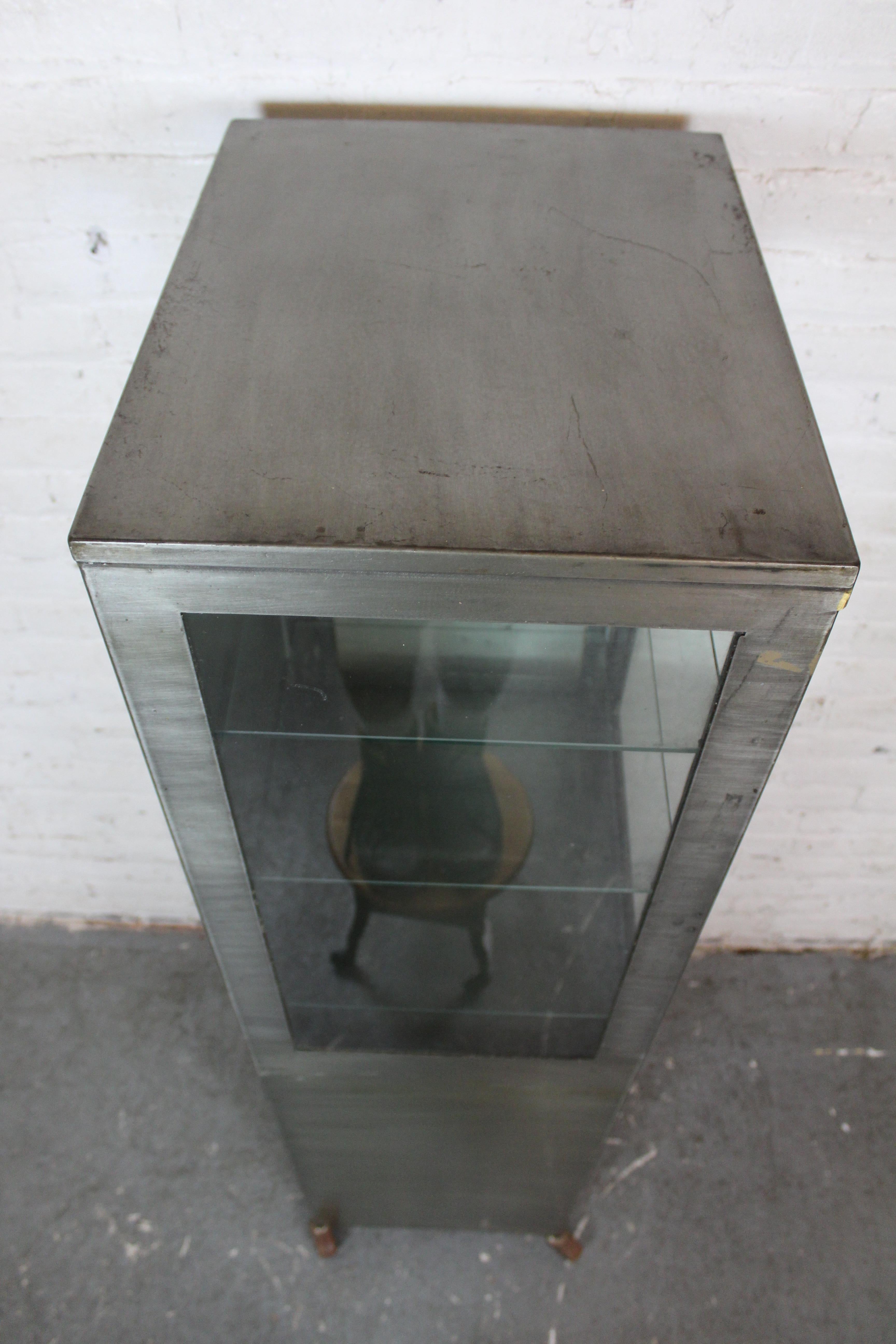 Machine Age Industrial Metal Medical Cabinet For Sale 6