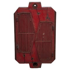 Machine Age Industrial Wooden Foundry Mold for a Chrome Car Grill, France, 1950s