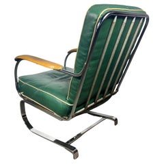 Machine Age KEM Weber pour Lloyd Chaise longue "SPRINGER" en chrome