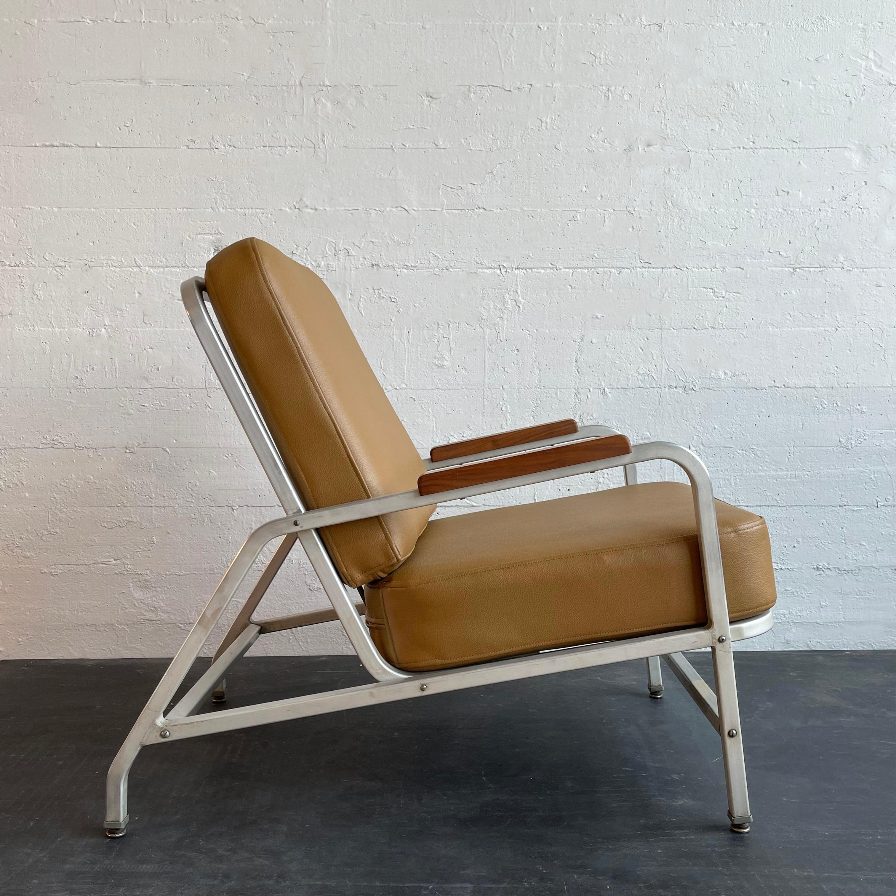 Machine Age Machine-Age Mid-Century Aluminum Lounge Chair For Sale