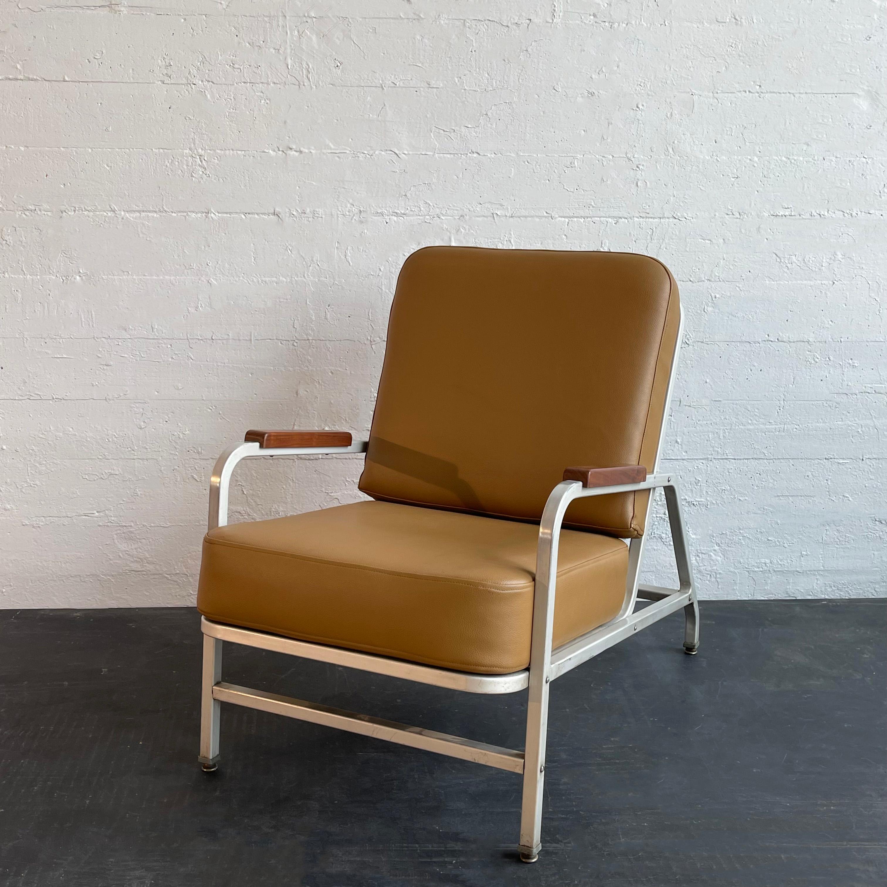 American Machine-Age Mid-Century Aluminum Lounge Chair For Sale