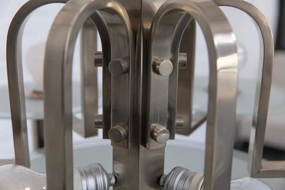 Machine-Age Nickel-Plated Chandelier, Inspired by Fritz Lang’s Metropolis Vaciado en venta